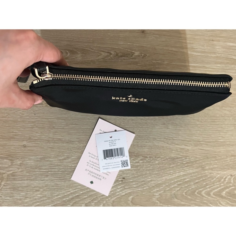 (โ To Twincherry11โs ๐ฆ) K.S New York Black Nylon Chelsea Medium Wristlet Pouch - Picture 3 of 15